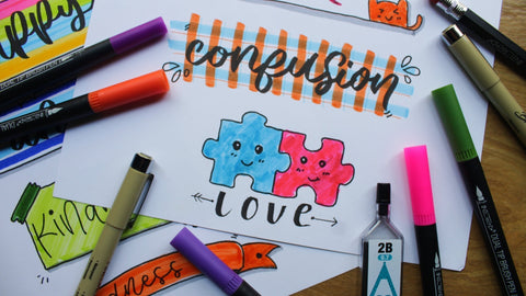 Express Yourself with Journaling Pens: Hand Lettering, Emotions & Creativity with the 36pc Art Set