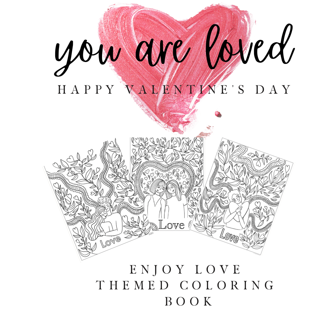 Love Themed Coloring Book