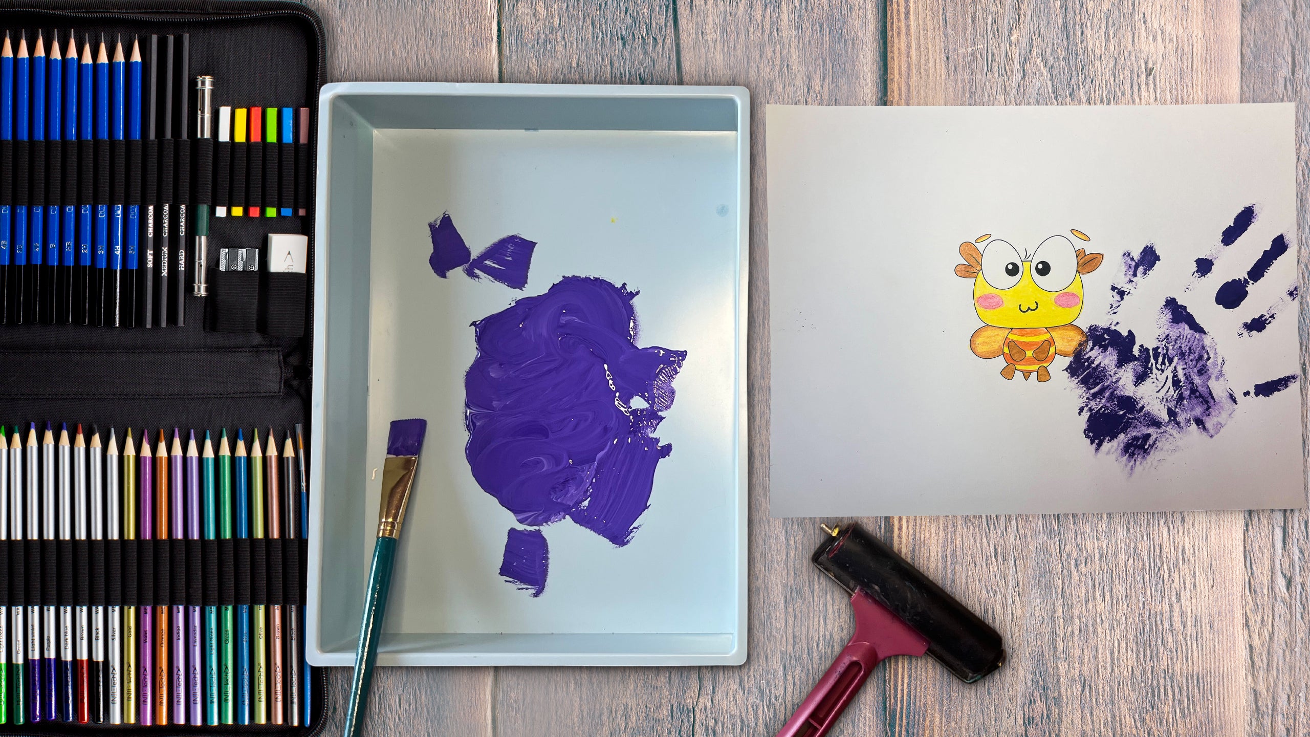 Buzzy Bee Fun: Easy Mother's Day Drawing and Handprint Craft Tutorial!