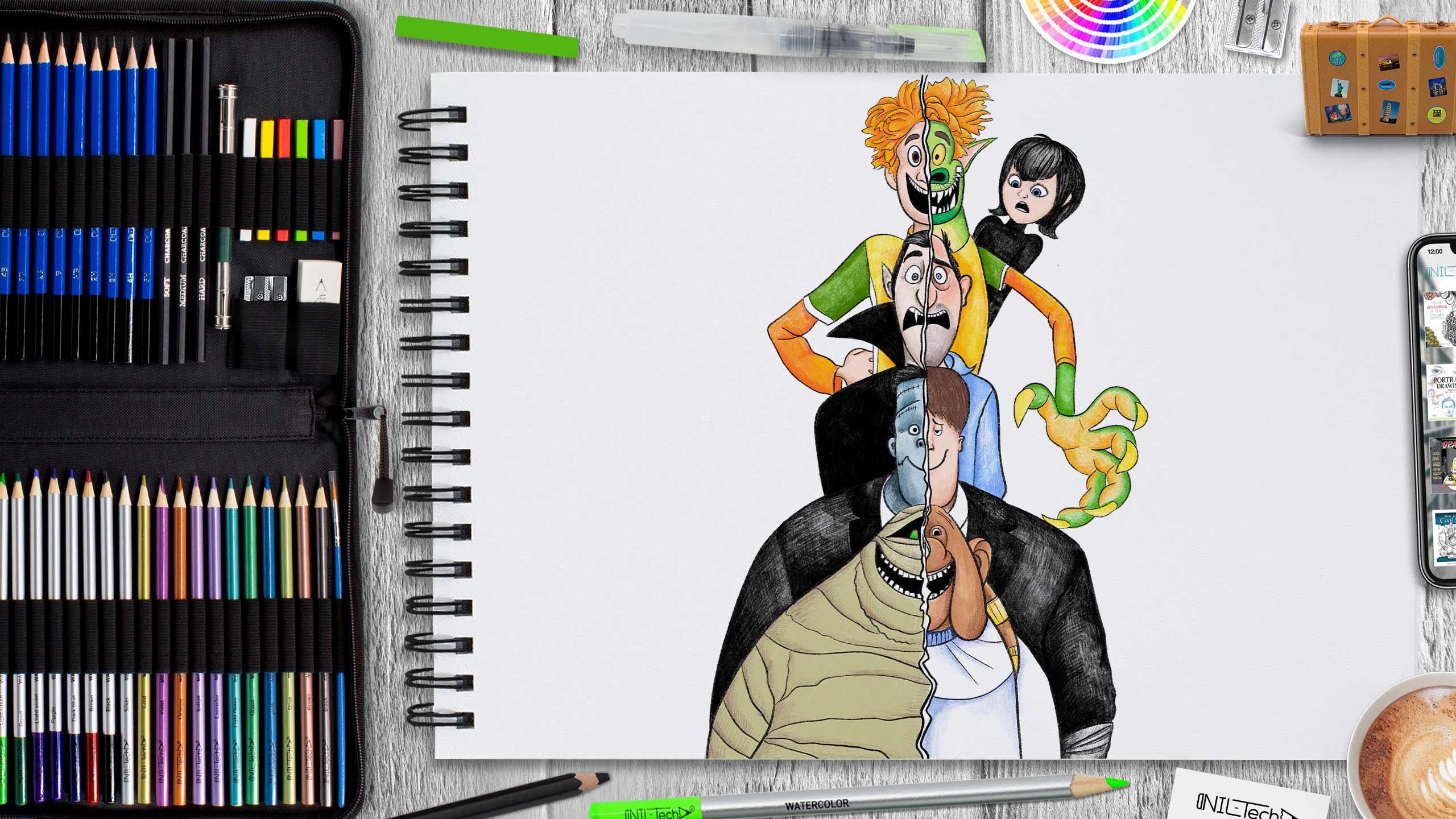 How to Draw Hotel Transylvania 4