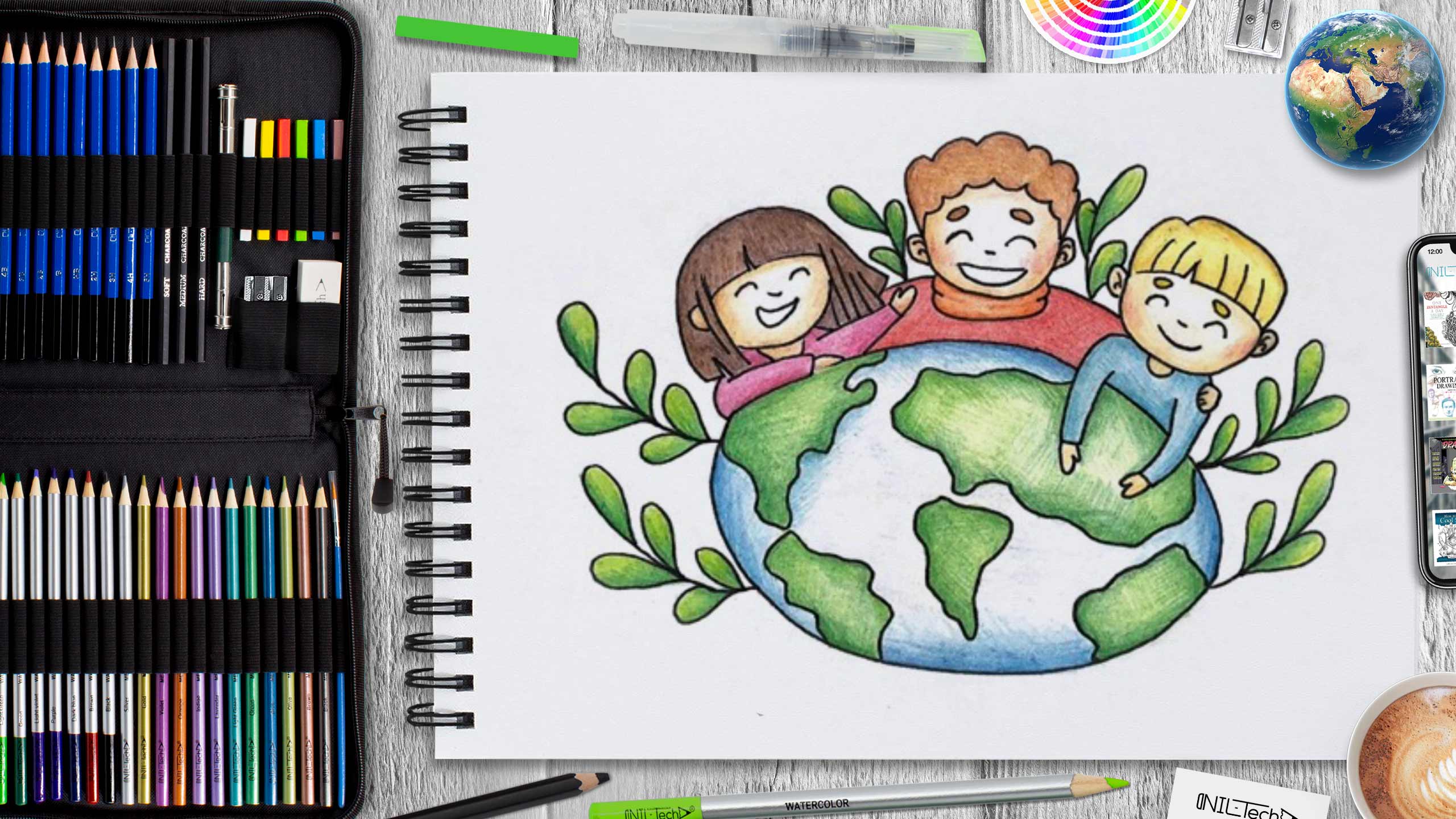 International Friendship Day Drawing Tutorial