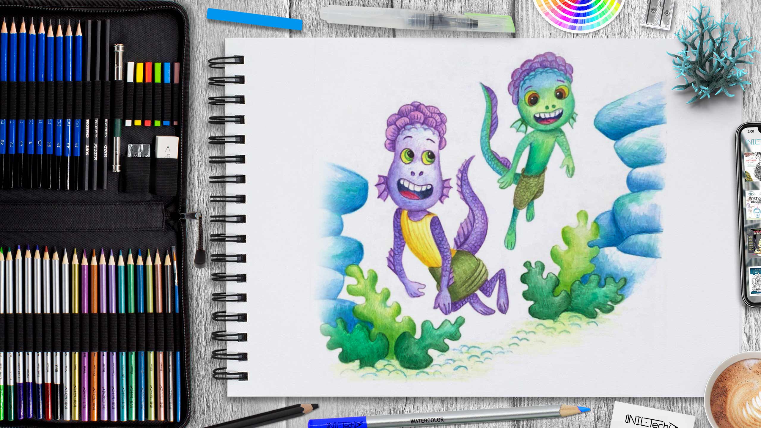 How to Draw Pixar Movie Luca