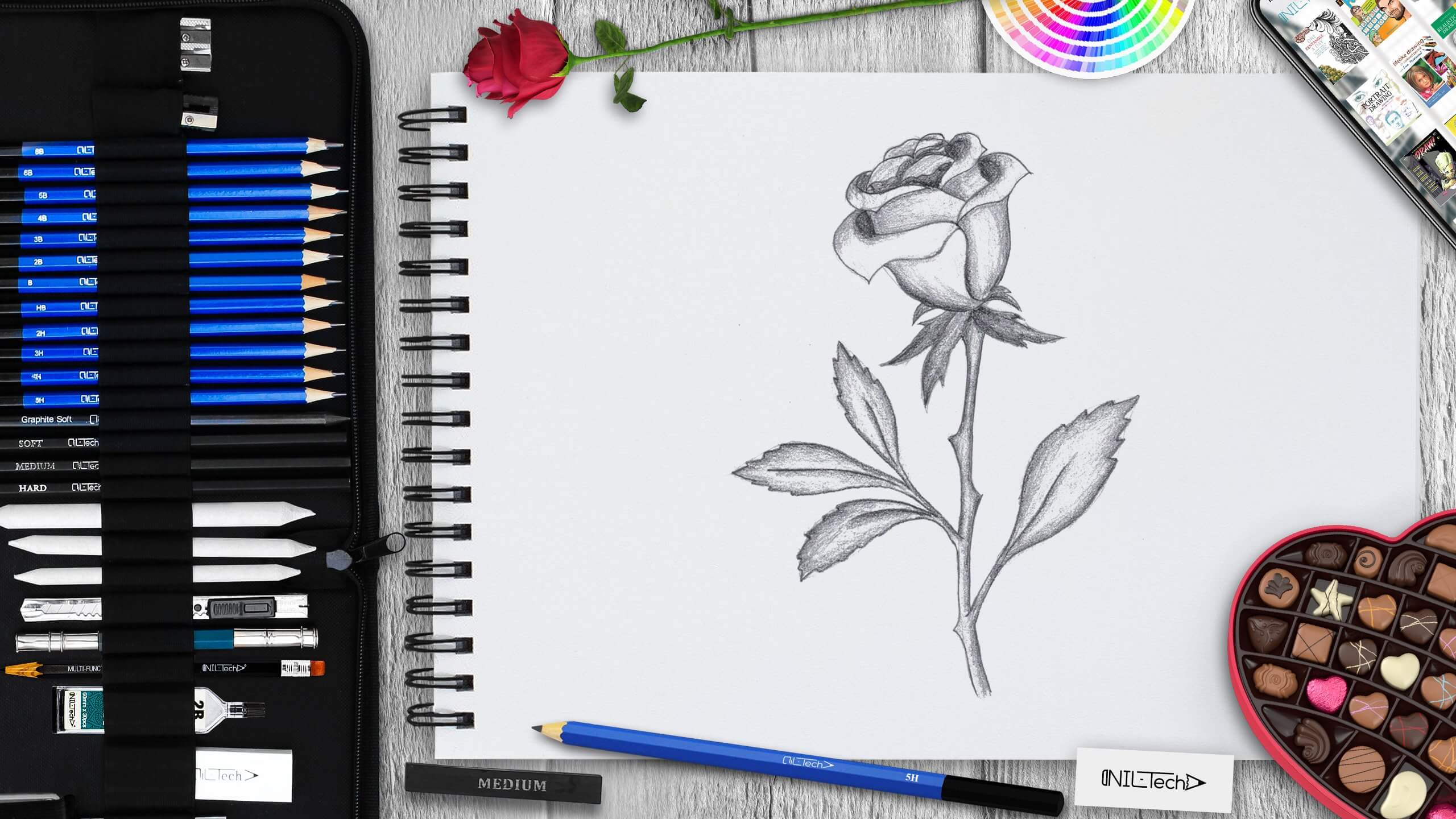 How to Draw a Rose