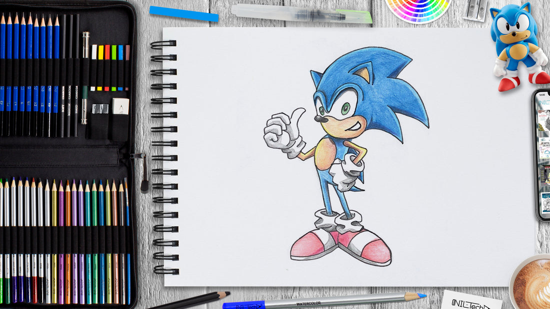 how to draw sonic