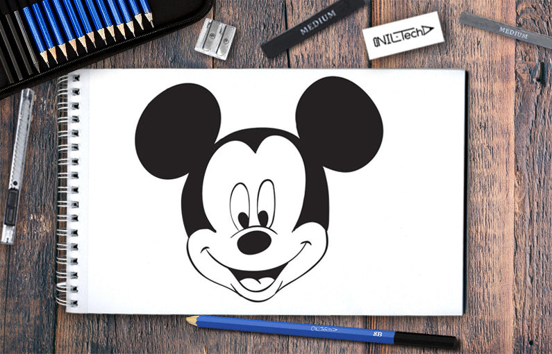 How to draw Mickey Mouse step by step