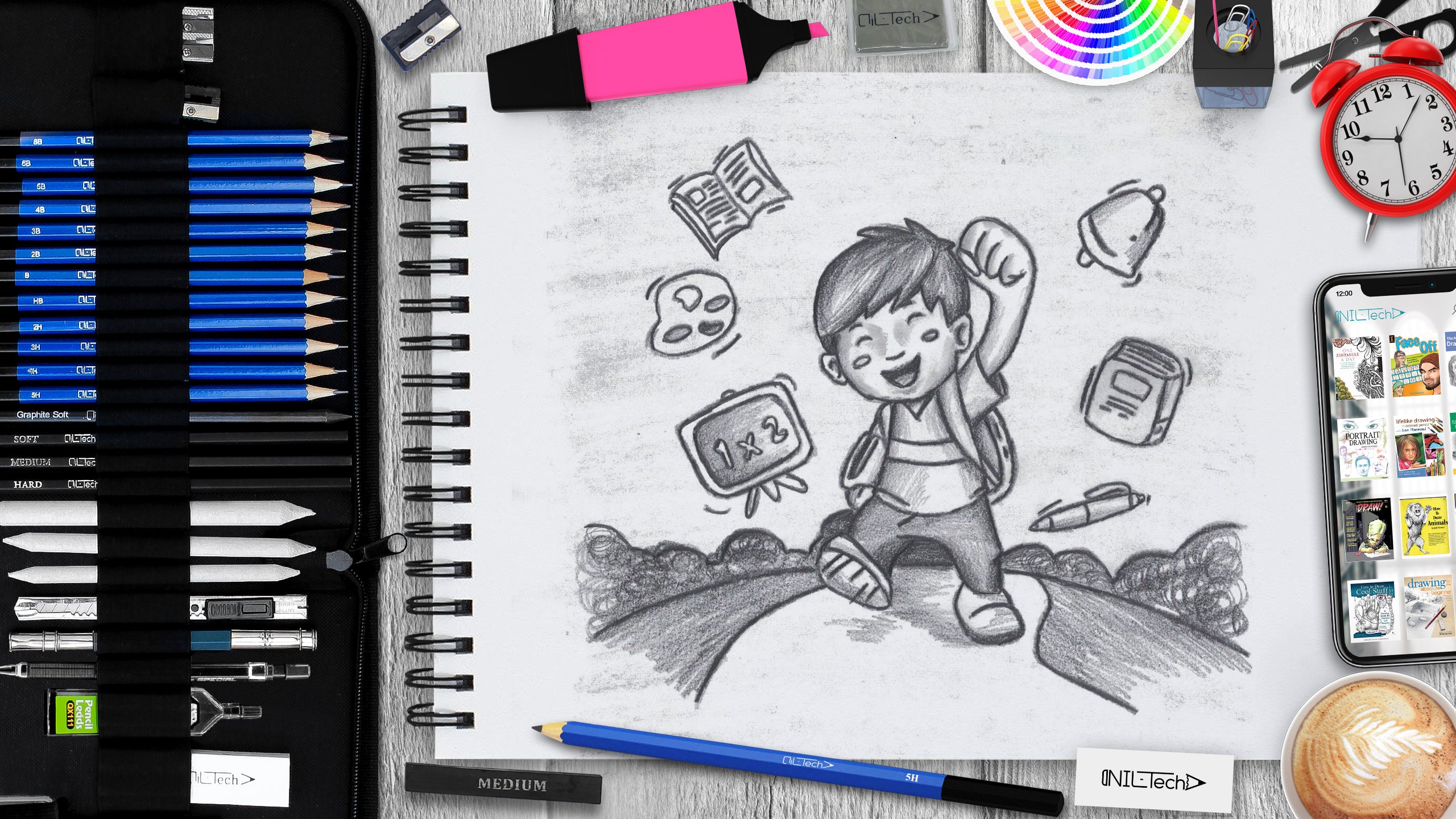 Back To School Step by Step Drawing Tutorial