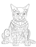 Printable (Digital) Cat Coloring Pages: WhimsyCats Coloring Collection