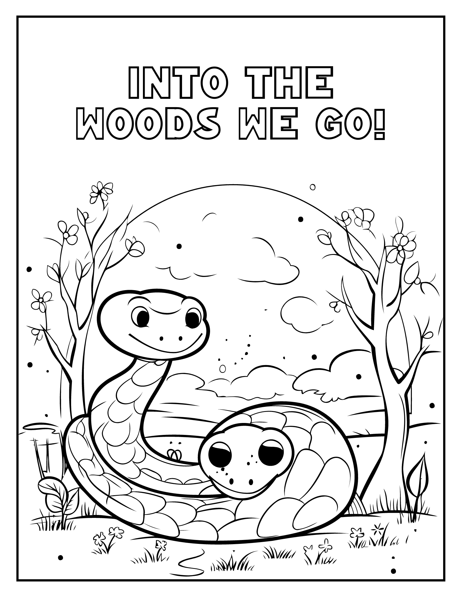 Explore Nature's Wonders: Printable Forest Fun Coloring Book for All Ages