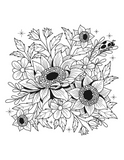 Printable (Digital) Flowers Coloring Pages: BlossomArt Coloring Collection