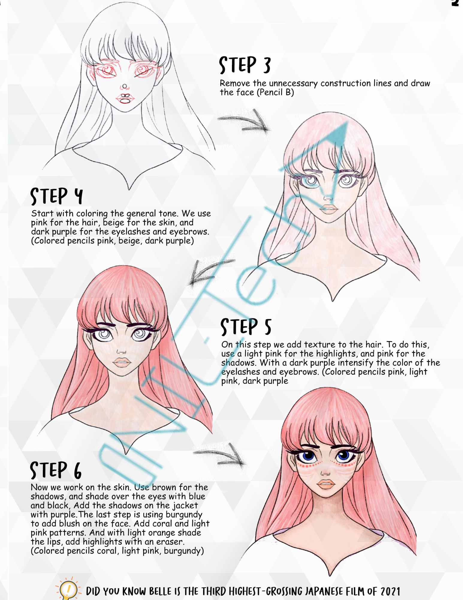 Printable Belle from 'The Dragon and the Freckled Princess': A Magical Step-by-Step Tutorial