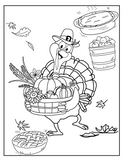 Thanksgiving Turkeys: Printable Coloring Book for Festive Fun