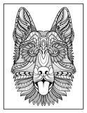 Dog breed coloring book