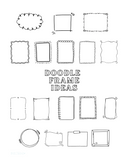 Hand Lettering Elements Pack – Doodle Frames & Emotional Word Art Practice Sheet