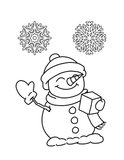 Snowflake Magic: Printable Coloring Book Featuring Snowflakes and Cute Characters