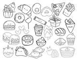 kawaii food coloring pages