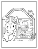 Whimsical Retreats: Cozy Animal Spaces Digital Coloring Book PDF for Adults