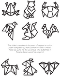 Printable (Digital) Folded Whimsy: Coloring the World of Origami Animal Wonders