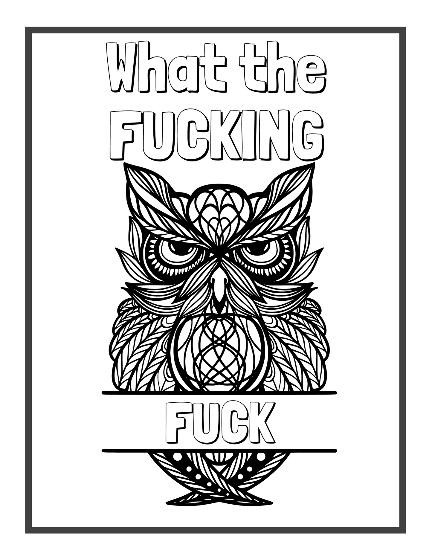 Printable Motivational Swear Word Coloring Pages for Adults, Funny Swear Quotes