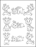 Cute Animals: Printable Coloring Book – Kittens, Ducklings, Foxes, and More!