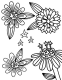 Printable (Digital) Flowers Coloring Pages: BlossomArt Coloring Collection