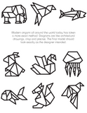 Printable (Digital) Folded Whimsy: Coloring the World of Origami Animal Wonders