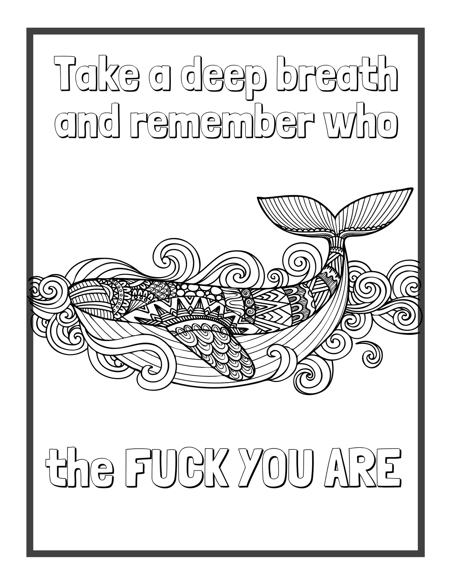 Printable Motivational Swear Word Coloring Pages for Adults, Funny Swear Quotes