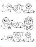 Cute Animals: Printable Coloring Book – Kittens, Ducklings, Foxes, and More!