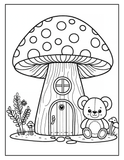 Whimsical Retreats: Cozy Animal Spaces Digital Coloring Book PDF for Adults
