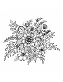 Printable (Digital) Flowers Coloring Pages: BlossomArt Coloring Collection