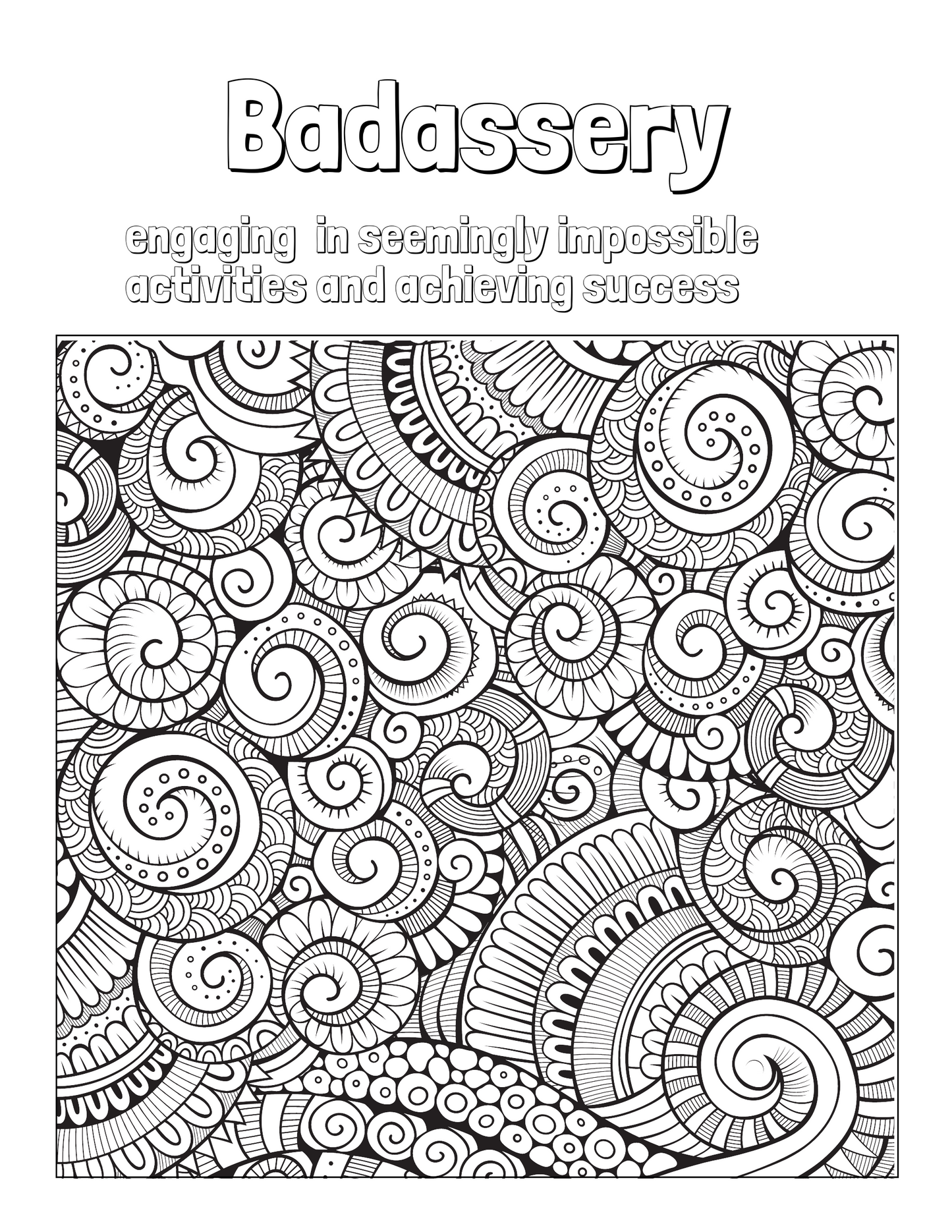 Printable Motivational Swear Word Coloring Pages for Adults, Funny Swear Quotes