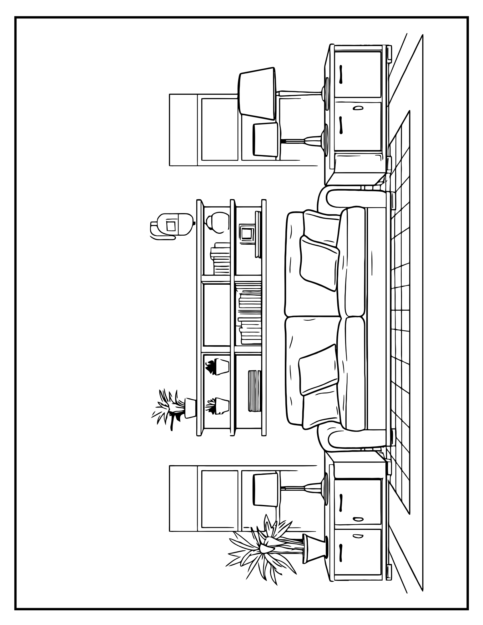 Detailed cozy spaces illustrations