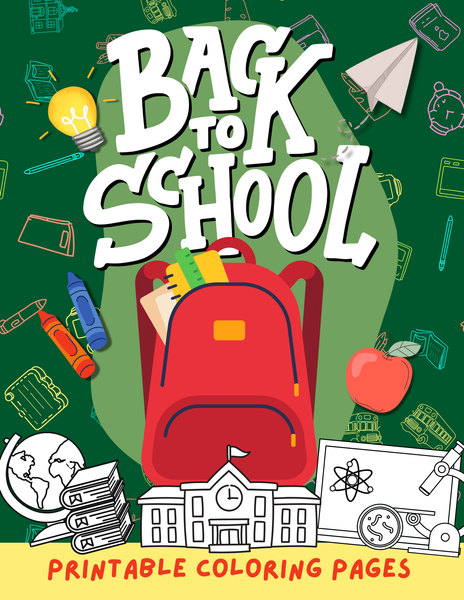 Back to School: Printable Coloring Book for Adults and All Ages PDF ...
