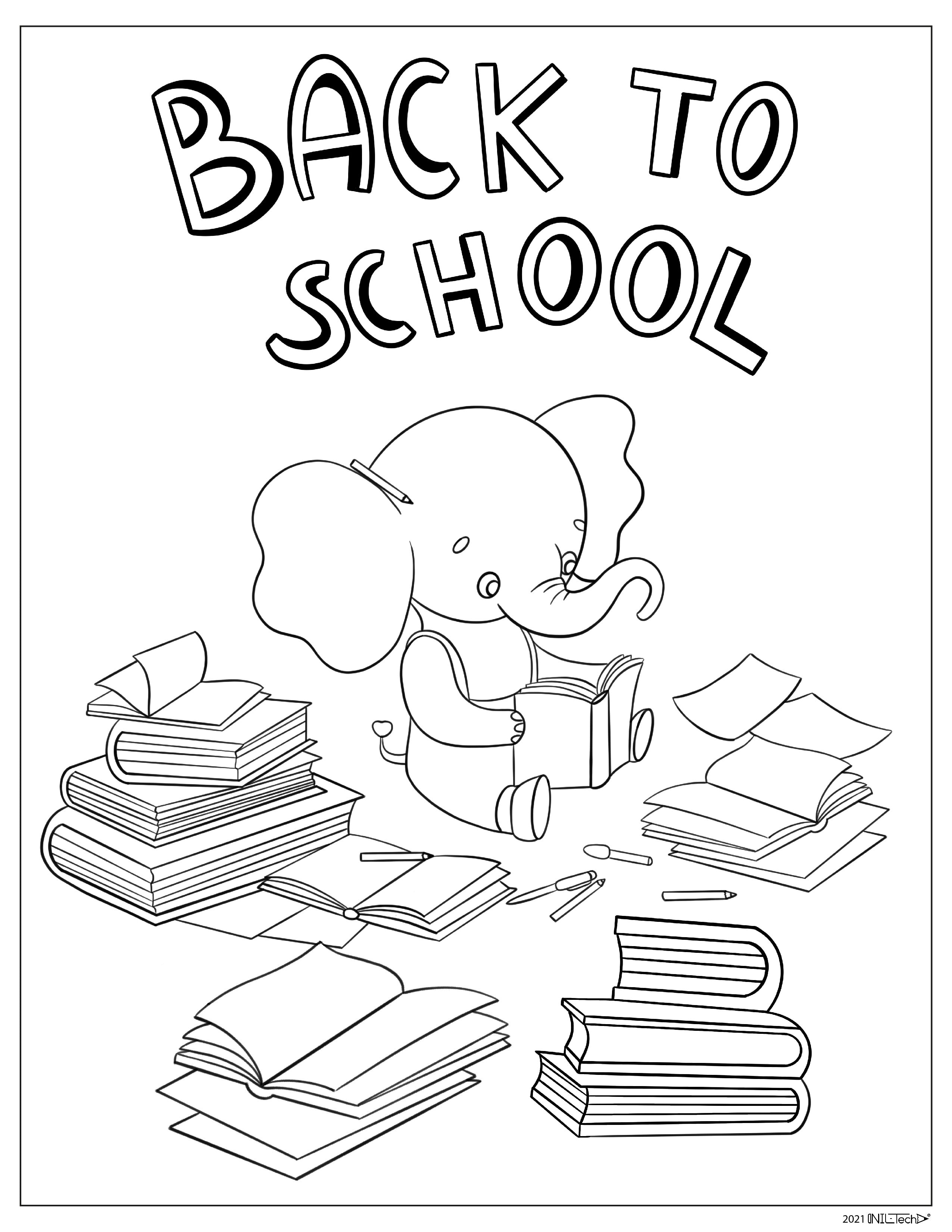 Elephant Getting Ready for School