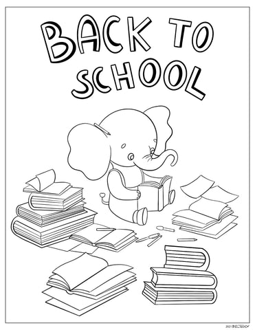 Elephant Getting Ready for School