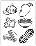 Food-themed coloring pages