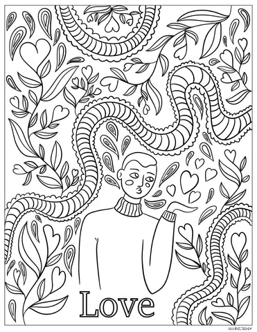 Love Floral Quote Boy