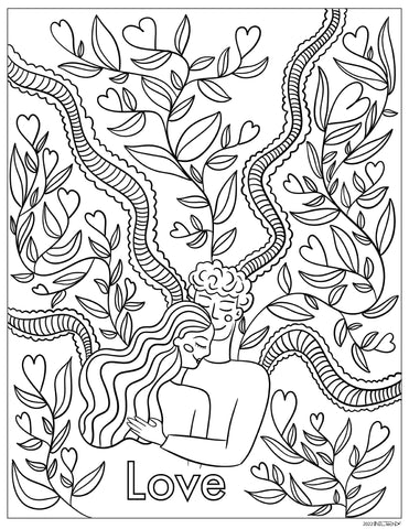 Love Floral Quote Couple