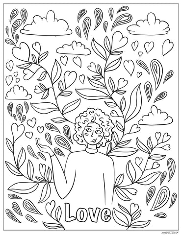 Love Floral Quote Girl