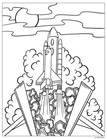 Rocket Leaving Earth