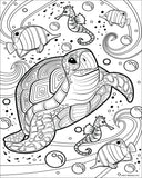 Magical Turtle Under the Sea