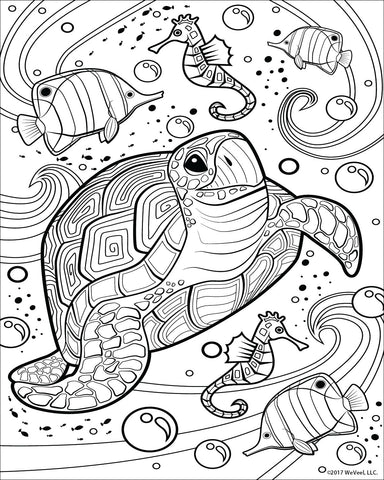 Magical Turtle Under the Sea