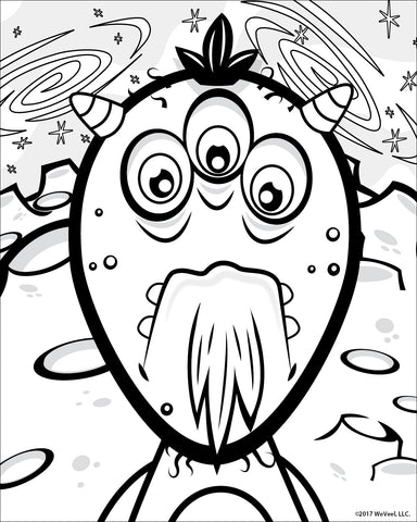 Happy Alien Exploring Mars