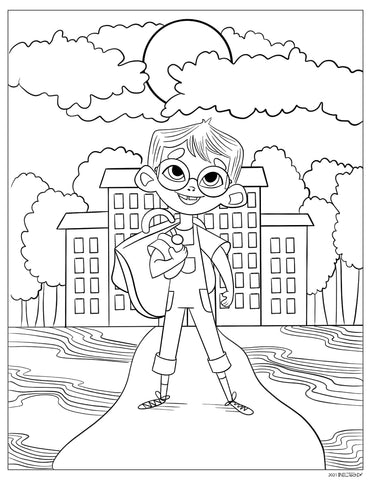 Smiling Boy Leaving School