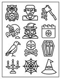 Spooky coloring pages