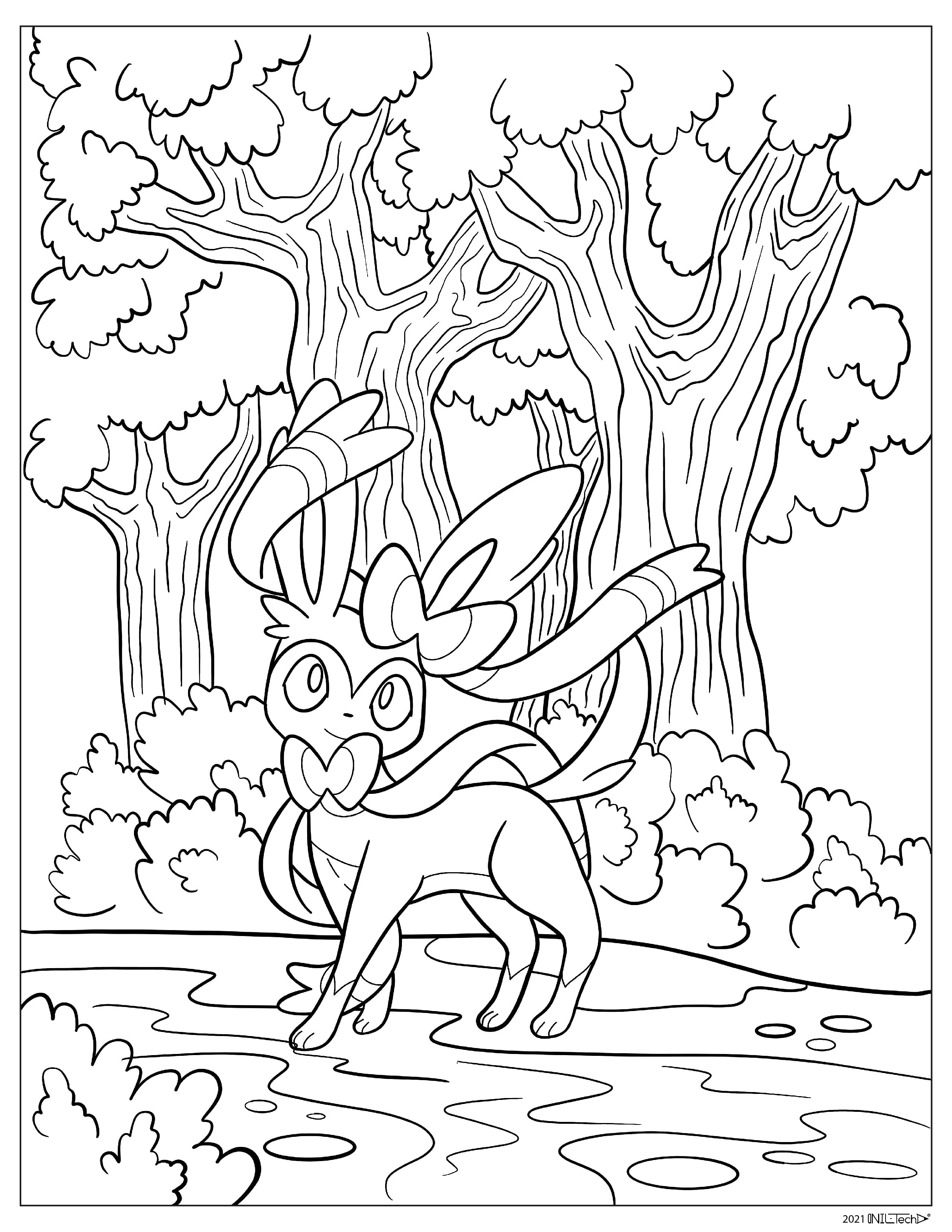 Sylveon Fairy-type evolution of Eevee Pokemon