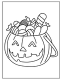 Trick-or-treat coloring book