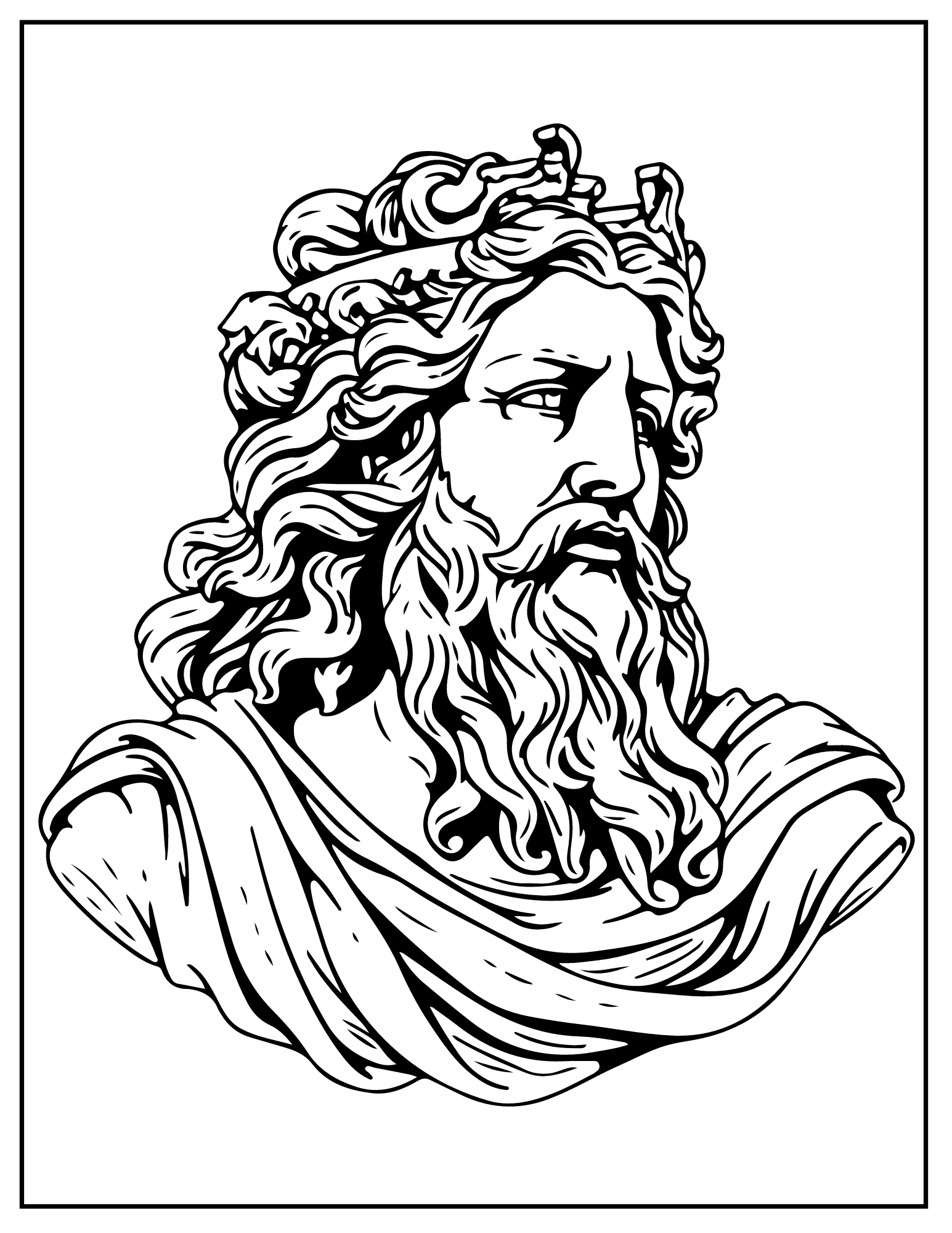 Zeus coloring page