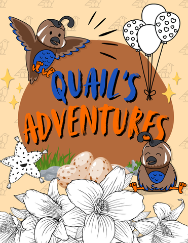quail's adventures coloring book
