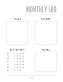 Montly Log September