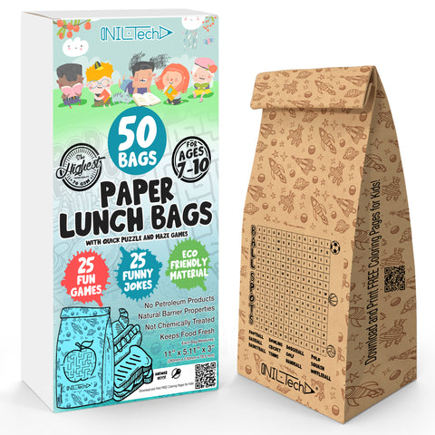 educational brown paper lunch bags